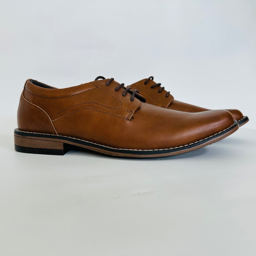 Perry Ellis Portfolio Alen Burnish Dress Shoes Mens Size‎ 9 Brown Lace Up - Picture 3 of 9